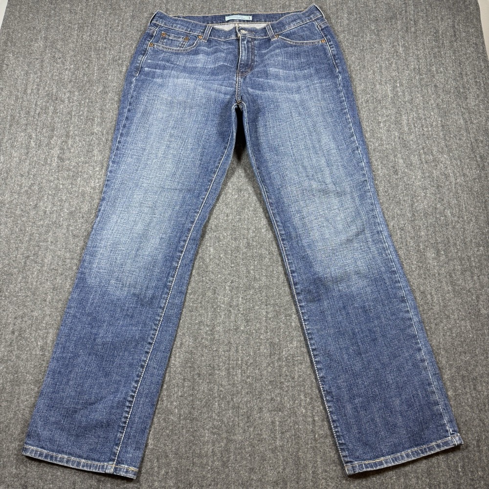 Levi's Womens 505 Straight Leg Jeans Size 10 M Blue Stretch Denim Mid Rise